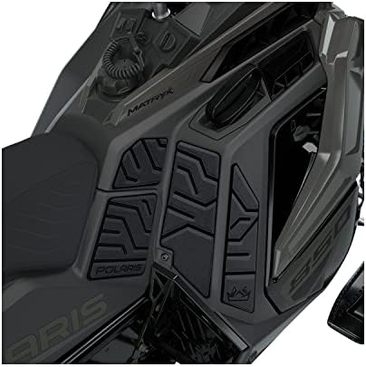 Black textured snowmobile console knee pads one pair pack