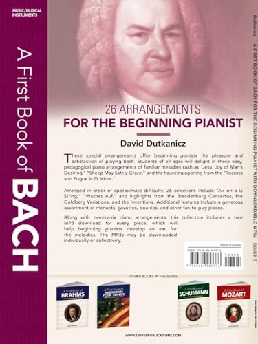 A First Book of Bach: For The Beginning Pianist with Downloadable MP3s (Dover Classical Piano Music For Beginners) - Image 3