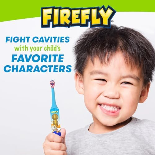 Firefly sonic toothbrush with 3D character cover for kids
