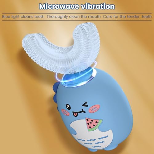 Sonic dental care tool for children with three cleaning modes and blue finish