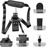 Close up view of the metal connecting hardware and mic clip attachment loops on the Dartbeastix strap