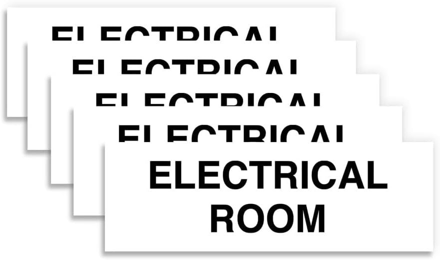 Basic Electrical Room Door/Wall Sign | Durable Construction | Building Safety - Red/Gold - Medium (1 Pack) - Image 9
