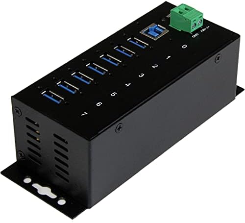 StarTech 7-port metal hub in a workspace setting