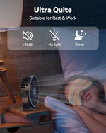 Edvision office desk fan with the front grille detached explaining how to easily clean dust from the five blades.