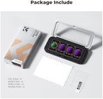 K&F Concept lens filters showing magnetic attachment mechanism