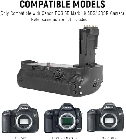 Happypopo replacement grip for Canon BG-E11 showing top mounting screw and battery compartment connector