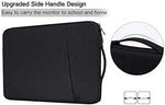 Premium digital artist carrying pouch showing zipped front pocket holding a stylus and cables.
