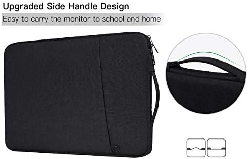 Premium digital artist carrying pouch showing zipped front pocket holding a stylus and cables.