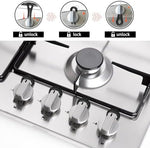 Black stove knob protector locks set of five