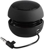 Qinlorgo retractable pocket speaker displaying the bottom three point five millimeter audio jack