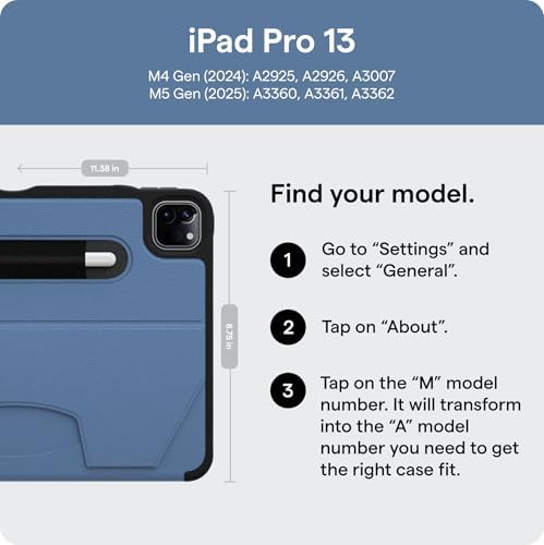 Zugu Case premium slim tablet cover with magnetic kickstand back view