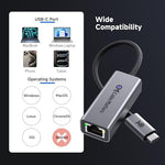 Cable Matters authentic imported USA electronic adapter connected with a high speed category six Ethernet wire.