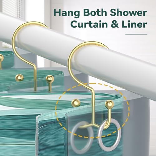 Goowin premium anti corrosion shower curtain fasteners close up visual texture