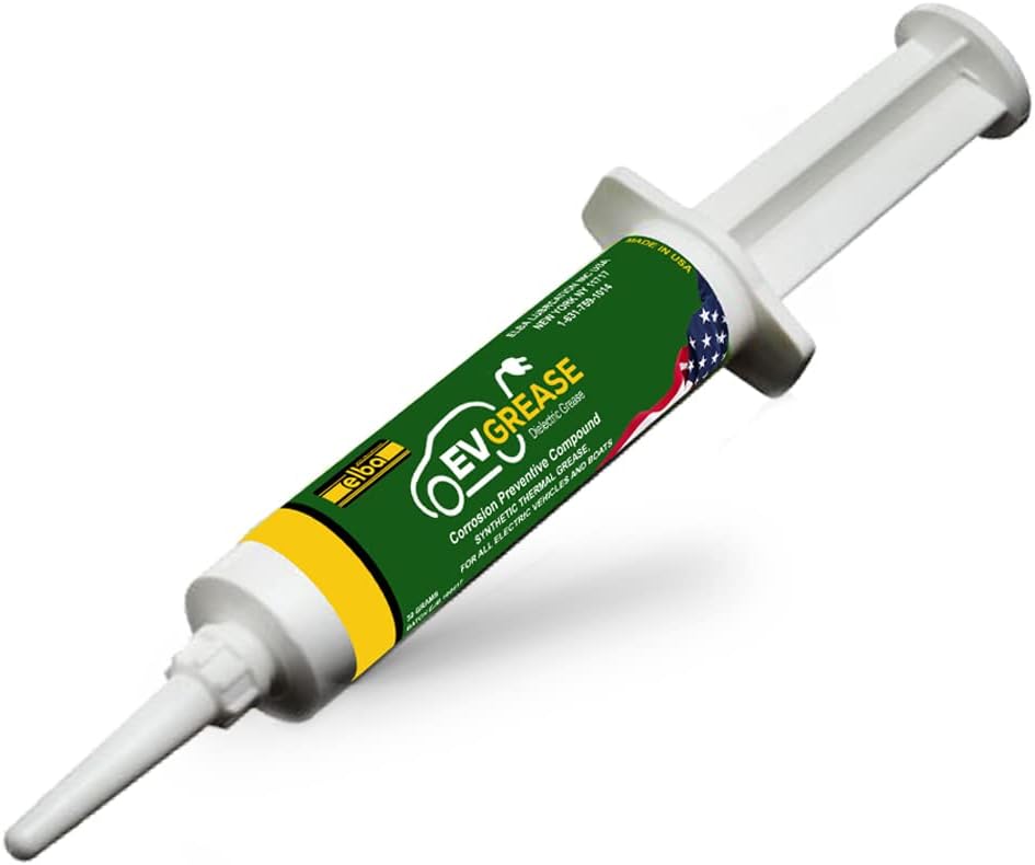 Generic EV Dielectric Grease front view of 30 grams syringe packaging for automotive electrical insulation