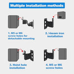 Howonder small speaker mounting stand showcasing the thick expanded base plate for secure wall anchoring.