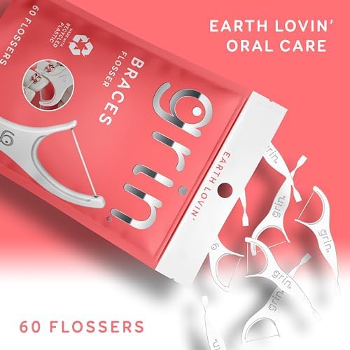 Ortho approved thin floss for braces with wax scraper tool