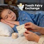 Tooth fairy coin and microfiber pouch for under-the-pillow ritual.