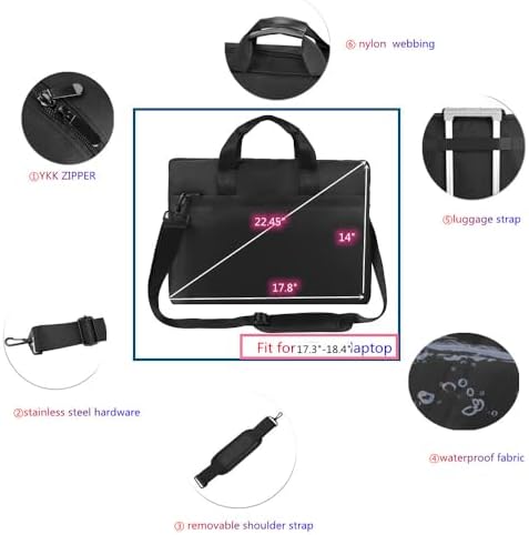 WUHBJJXY professional computer sleeve back view showcasing the slim lightweight profile for commuter travel.