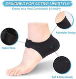 Conffill heel inserts for plantar fasciitis relief shown with adjustable hook and loop fasteners open.