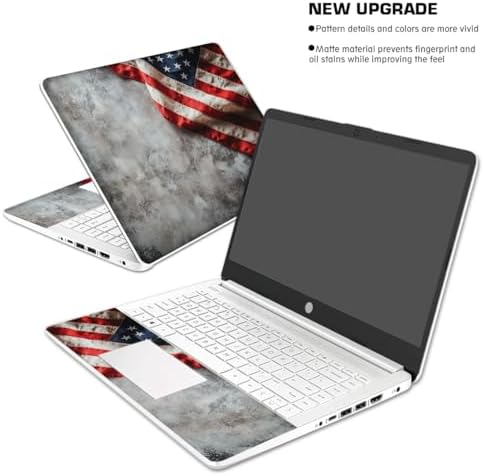 TracyArt full body laptop decal covering top lid wide screen bezel and wrist pad