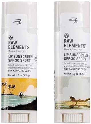 Raw Elements Mike Field Lip Sunscreen - SPF 30, UVA-UVB Protection, Reef-Safe, Non-Nano Zinc, Water Resistant, 0.15 oz (2 Pack) - Image 1