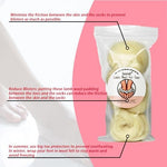 Soft natural lambswool toe separator padding for blister prevention