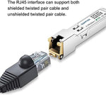Qsfptek 10Gbps module with rotating latch mechanism visible