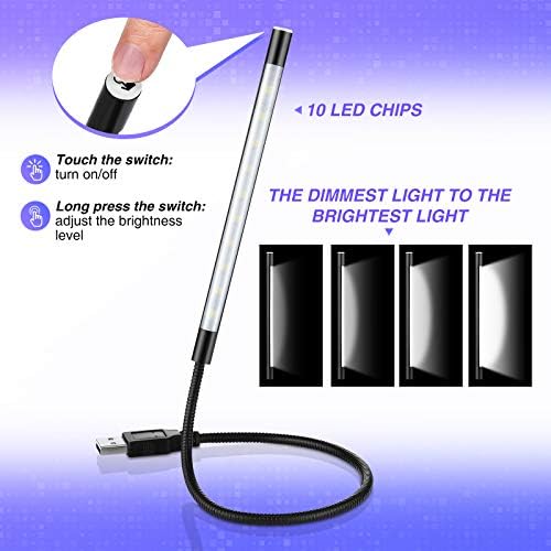 Ten LED beads layout inside the aluminum alloy premium laptop lamp