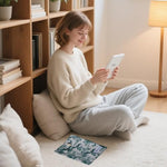 Side profile of protective padded canvas sleeve for tablets