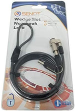 Sendt security cable lock illustrating the six foot cut resistant black coated steel cable layout