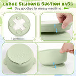 Domensi porcelain baby bowl with non-slip silicone cover