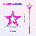Assorted colors of 13 inch fairy star wands