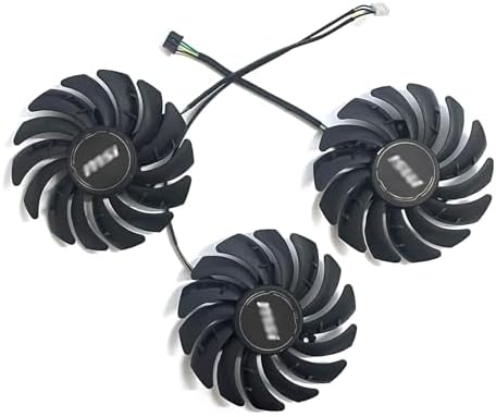 KIKIFAN air cooler replacement set for MSI Ventus Three X graphics cards illustrating full three fan configuration.