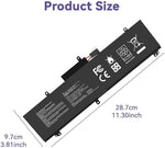 Replacement 15.4V battery for ASUS ROG Zephyrus showing connector port detail
