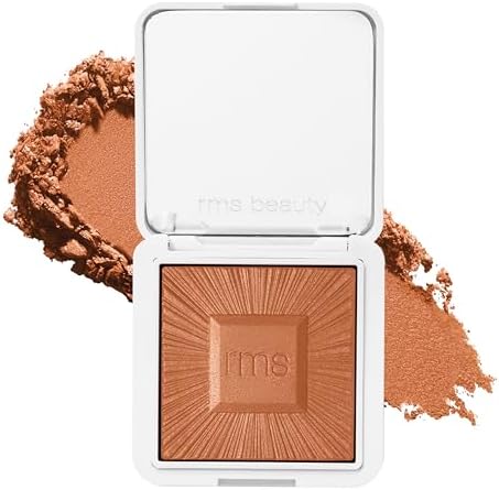 RMS Beauty ReDimension Hydra Bronzer in Beachwalk Betty front view showing open mirrored compact with luminous hybrid gel powder.