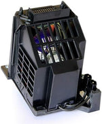 Side view of the 180-watt television projection module detailing the secure connector terminals and alignment brackets.