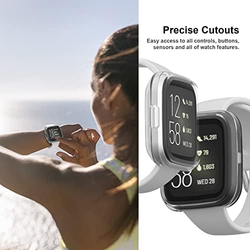 Haojavo full coverage protective frame bumper for fitness smartwatches side view