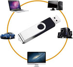 Two pack Maspen 64GB thumb drives with rotating metal caps displayed on a plain background