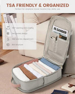 Side view of the LOVEVOOK flight approved travel bag showing the water bottle pocket