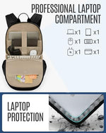 LIGHT FLIGHT travel backpack open main compartment demonstrating large storage capacity for clothing and books