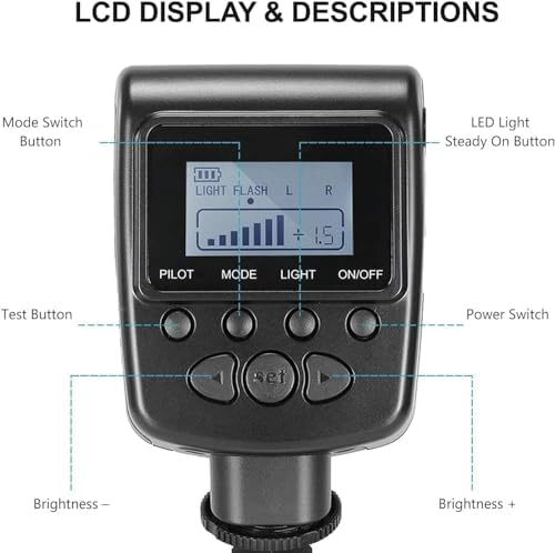 Digital Nc macro LED ring light emphasizing the lightweight design and battery compartment for four AA batteries