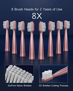 Ajelu pink sonic toothbrush packaging and accessories display
