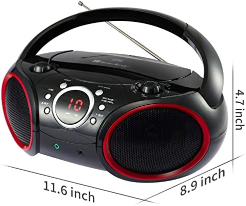 Singing Wood boombox rear view with battery compartment and antenna