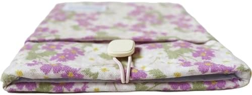 Kindle Paperwhite inside Wisplume purple floral protective pouch