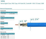 BNC male connector detail on Superbat 12G SDI video cable