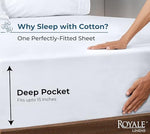 Close up texture of Royale Linens percale weave cotton fabric