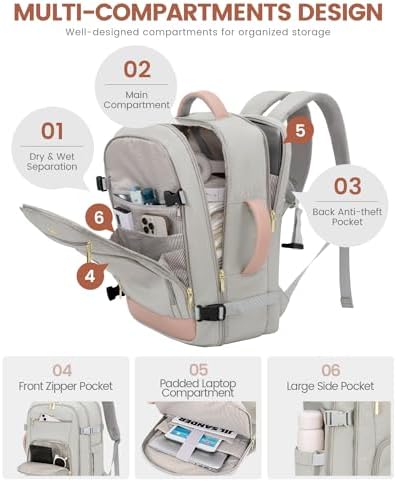 Close up of the padded seventeen inch laptop compartment on the LOVEVOOK backpack