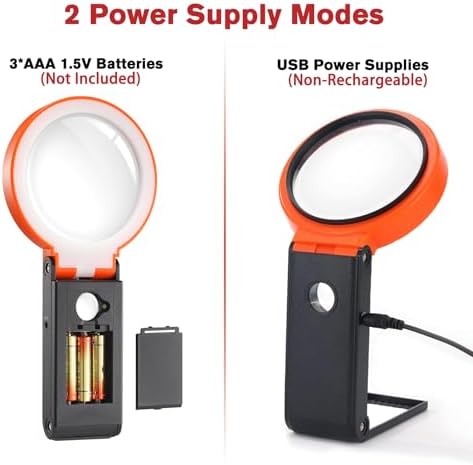 Dicfeos magnifier battery and USB port detail