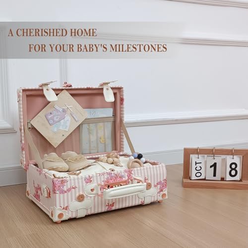 Interior view of Unitravel handmade baby memory suitcase