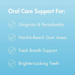 Close-up of the Rotadent Procare oral cleansing treatment gel label displaying active ingredients.